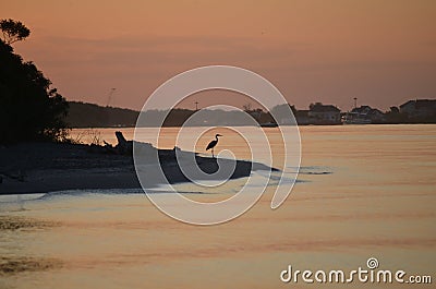 Great sunset danube Stock Photo