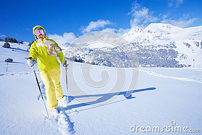 So great to be the first one to concur new terrain Stock Photo