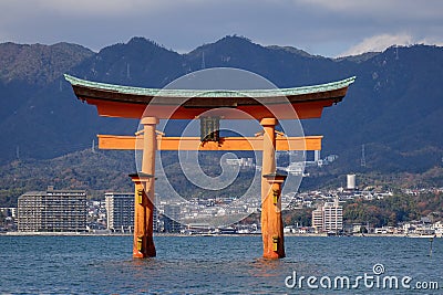 Great Torii at Miyajima island, Japan Editorial Stock Photo