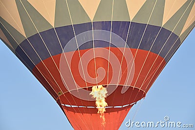 The great tourist attraction of Cappadocia - balloon flight. Cap. Hill, beauty. Editorial Stock Photo