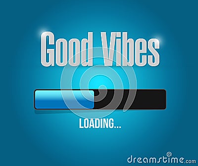 great vibes loading bar illustration design Cartoon Illustration