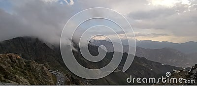 Great view of Hada Mountains Stock Photo