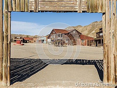 Great view of Tabernas desert, movie set place in Almeria, andalusia, Spain Editorial Stock Photo