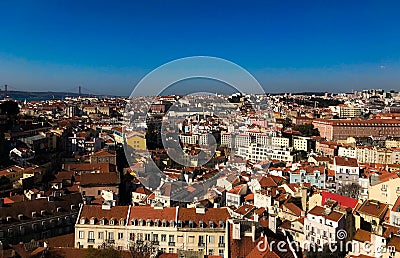 Great views from the top of Lisbon Stock Photo