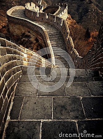 Great Wall of China Architecture Landmark Concept Stock Photo