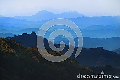 Great wall of China nature scene Stock Photo