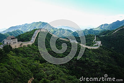 The Great Wall of China near Beijing Stock Photo