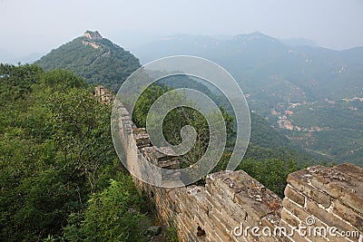 Great Wall ruins Stock Photo