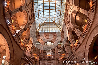 Great Western Staircase in New York State Capitol Editorial Stock Photo