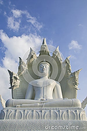 Great White Buddha. Stock Photo