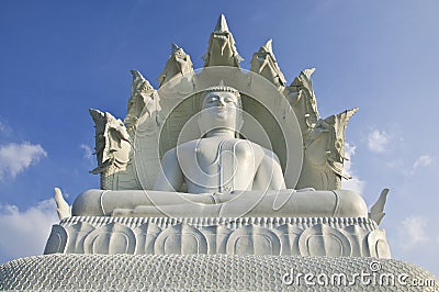 Great White Buddha. Stock Photo