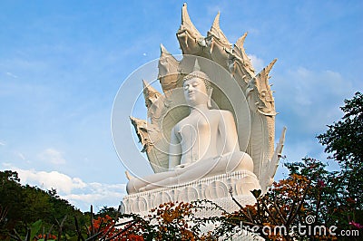 Great White Buddha. Stock Photo