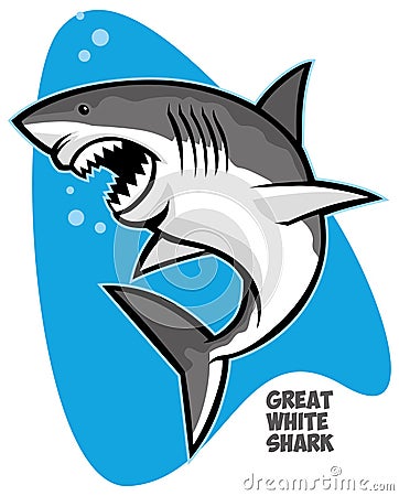 Great white shark Vector Illustration