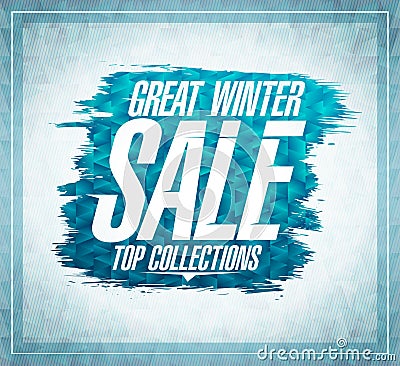 Great Winter Sale poster or flyer design template Vector Illustration