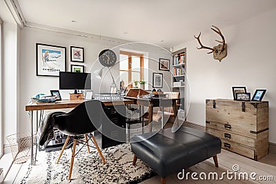 Trendy home study Editorial Stock Photo