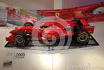 Macao Macau City of Dreams COD Ferrari Engine Horsepower Under the Skin Race Car Gallery Automobile Museum Racing Vehicle Red Cars Editorial Stock Photo