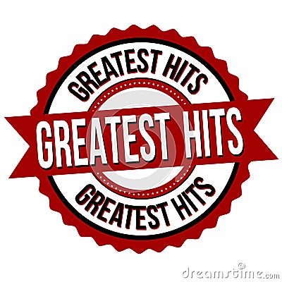 Greatest hits sign or stamp Vector Illustration