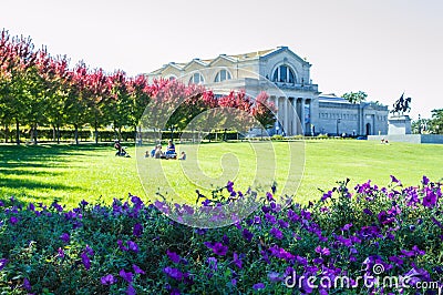 Grecian style museum in park on Stock Photo