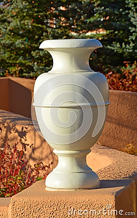 Grecian Urn Outdoors in the Sunlight Stock Photo