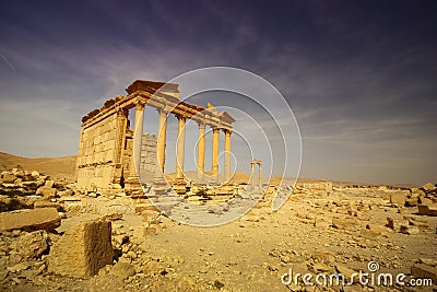 Grecko roman temple in Palmyra Stock Photo