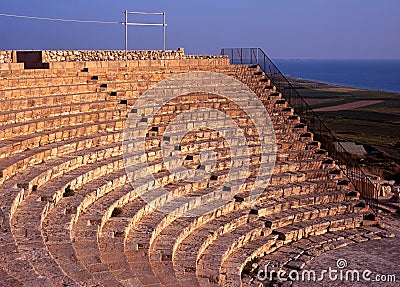 Greco-Roman theatre, Kourion, Cyprus. Stock Photo