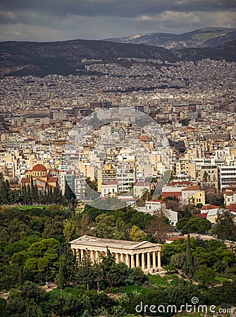 Greece - Athens hephaestus temple Stock Photo