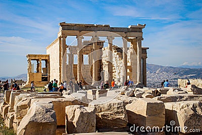 Parthenon famous ancient temple in Athens Editorial Stock Photo