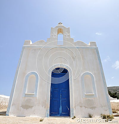 Greece church front Stock Photo