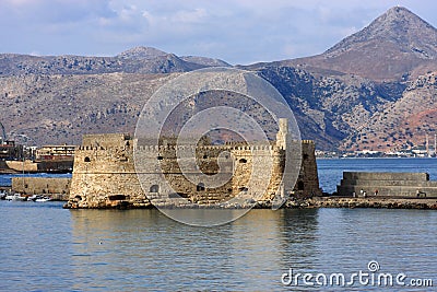 Greece Crete Heraklion 'Rocca al Mare' Fortress Stock Photo