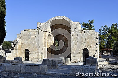 Greece, Crete Island, ancient Titus Basilica Stock Photo
