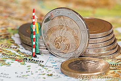 Greece debt crisis Stock Photo