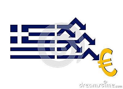 Greece economic crisis Vector Illustration