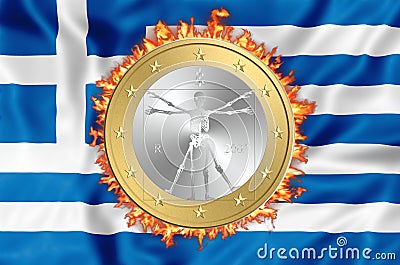 Greece and euro Stock Photo