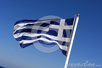 It is greece flag Stock Photo