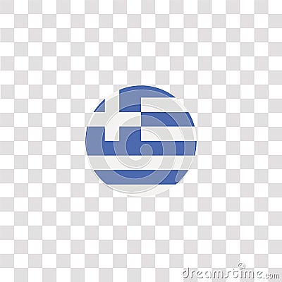 greece icon sign and symbol. greece color icon for website design and mobile app development. Simple Element from countrys flags Vector Illustration