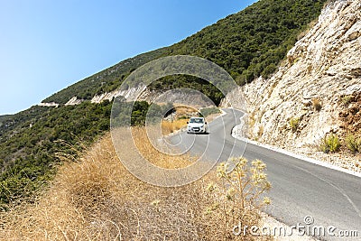 Road to the Doukato Cape, Lefkada Stock Photo