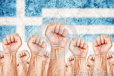 Greece Labour movement, workers union strike Stock Photo