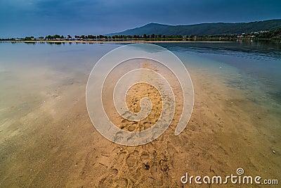 Greece lagoon beach Stock Photo