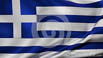 Greece national flag Stock Photo