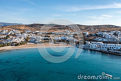 Greece, Pano Koufonisi small cyclades island, aerial drone view Stock Photo