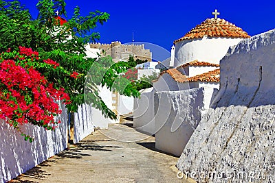 Greece.Patmos island. Stock Photo