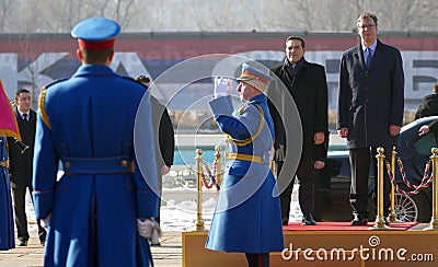 Greece Prime Minister Alexis Tsipras in official visit to Belgrade Editorial Stock Photo