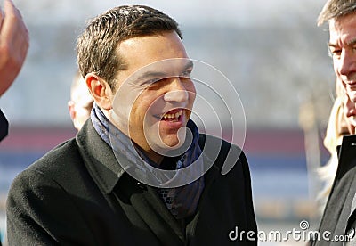 Greece Prime Minister Alexis Tsipras in official visit to Belgrade Editorial Stock Photo