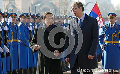 Greece Prime Minister Alexis Tsipras in official visit to Belgrade Editorial Stock Photo