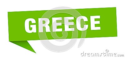 Greece sticker. Greece signpost pointer sign. Vector Illustration