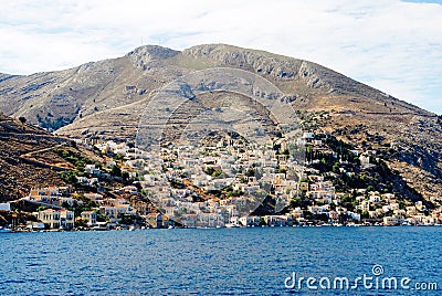 Greece, Symi island, view of Yalos Stock Photo