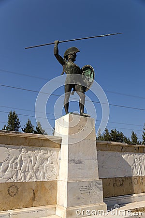 Greece. Thermopylae. A monument to Leonidas Stock Photo