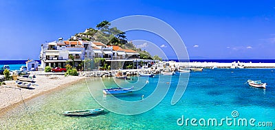 Samos island Kokkari village, Greece Stock Photo
