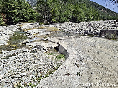 Greece, Tzoumerka National Park, Dead Road Stock Photo