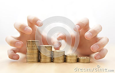 Greed for money Stock Photo